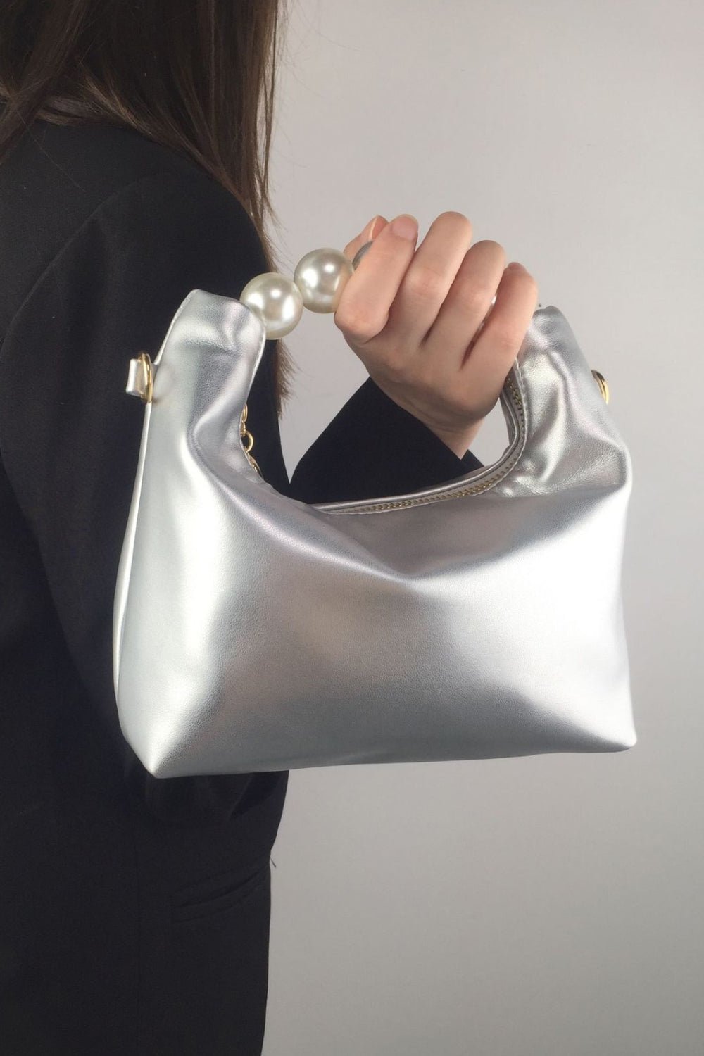 Adored PU Leather Pearl Handbag - Blissful Beyond Soap
