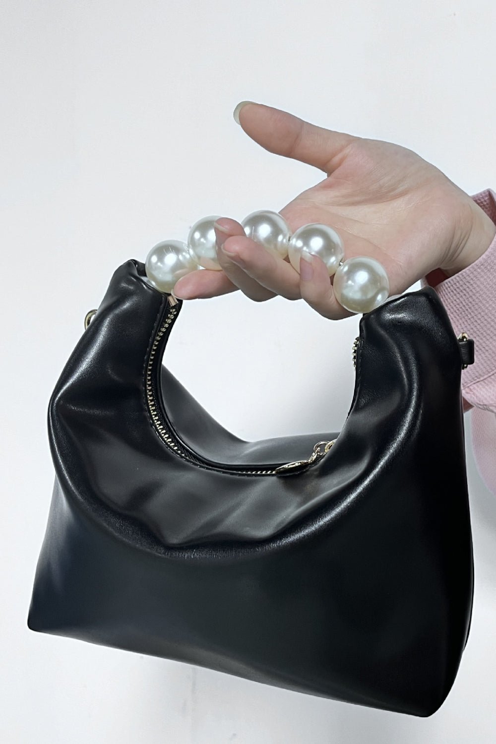 Adored PU Leather Pearl Handbag - Blissful Beyond Soap