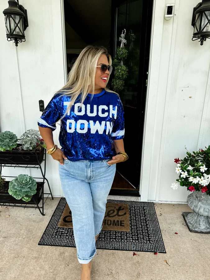 Touchdown Sequin Top