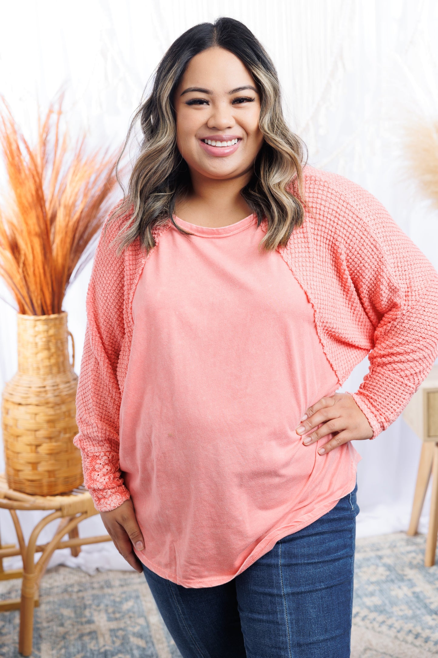 Cherished Coral Dolman