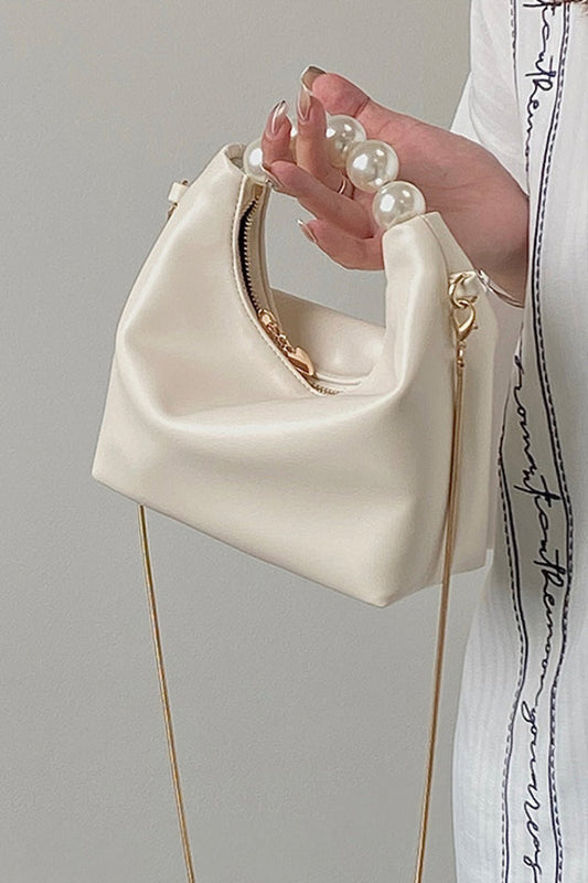 Adored PU Leather Pearl Handbag - Blissful Beyond Soap