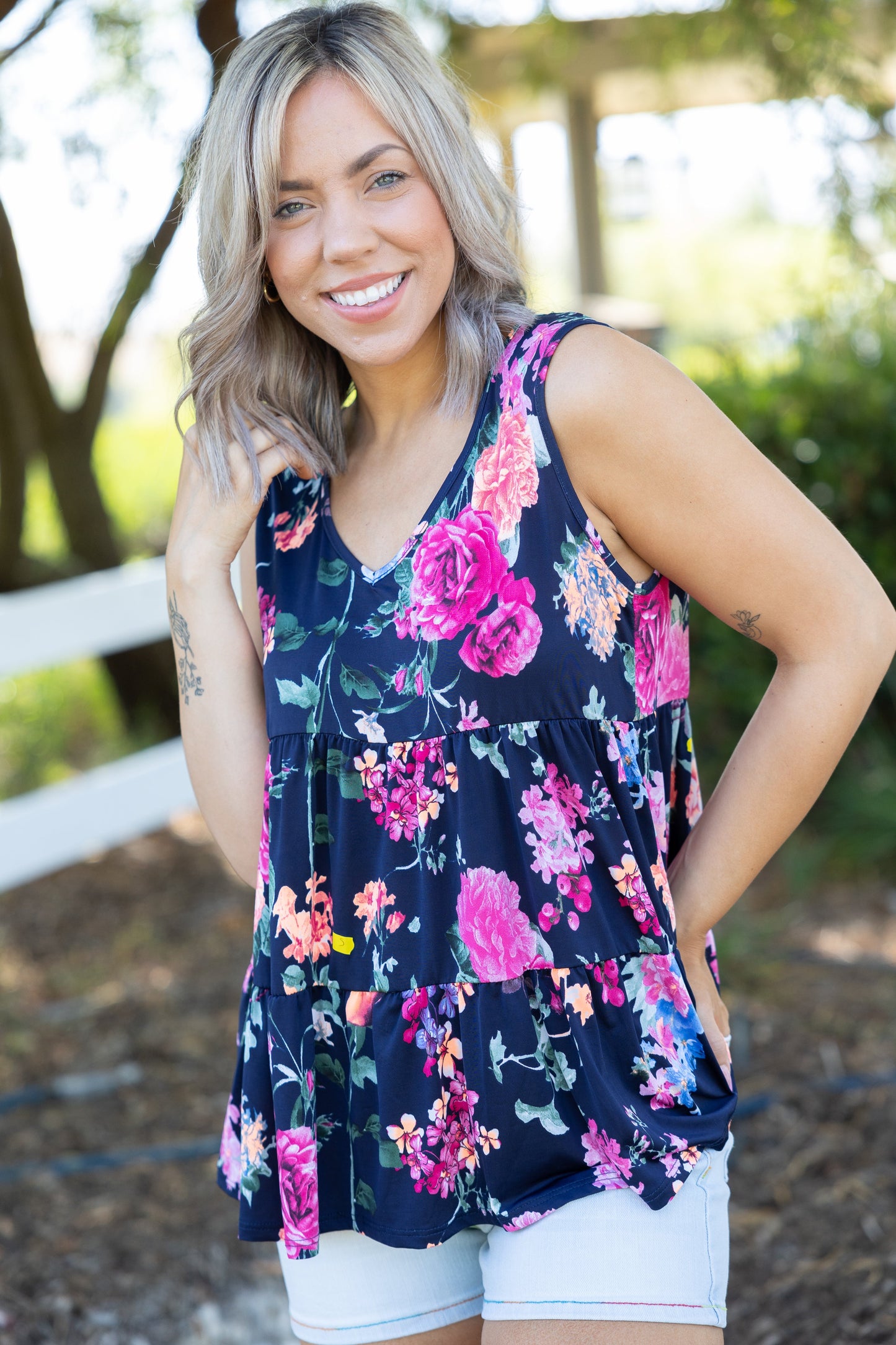 Summer Floral Sleeveless Top